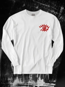 Anti Social Club Graphic T-Shirt For Boys And Girls Men, Women All Ages Family T-Shirt Letter New Streetwear Clothing Harajuku T-Shirt Cotton Longsleeve Tee, Y2K Style Casual Cotton Classic Crewneck Design Tee - White - View 3