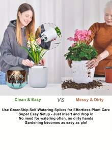 1Set No Transplanting Required, Water Absorption Cotton Rope Automatic Watering Insert, Slow-Release Self-Watering Insert, Suitable For Indoor/Outdoor Plants, Flower Pots, Easy To Install, No Electricity Required - Multicolor - View 6