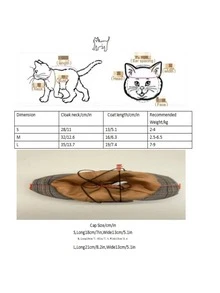 Pet Costume Set For Small To Medium Dogs & Cats - British Style With Hat - Multicolor - View 2