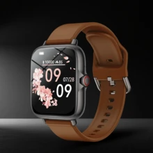 全新热销 1.83 英寸全屏触控智能手表，男女皆宜，具有无线通话功能、计步器、卡路里、多种运动模式、通知、远程摄像头、音乐控制和健身追踪功能，支持 Android 和 iOS 无线连接，是圣诞节、万圣节的绝佳礼物 - 彩色 - 查看 13