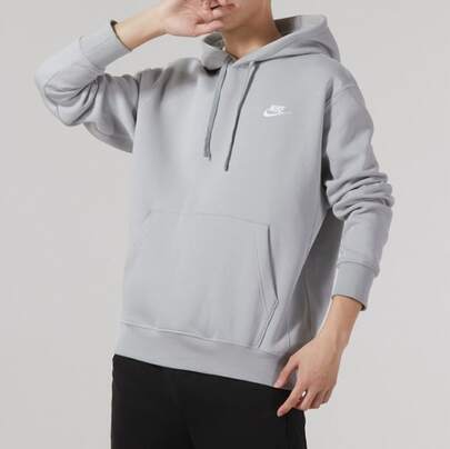  Nike 純色連帽休閒百搭舒適刺繡長袖衛衣 男款