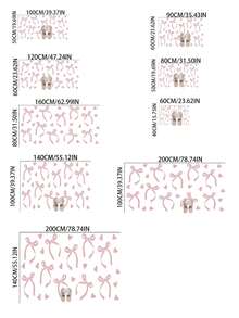 1pc Pink Butterfly Pattern Decorative Carpet, Children's Room Decor, Furniture Cozy Carpet, Living Room Small Rug, Bedroom Rug, Living Room Home Decor, Outdoor Carpet, Washable Rug - Multicolor - View 3