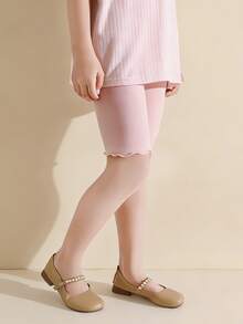 8 chiếc quần legging mỏng màu trơn có viền bèo cho bé gái, mềm mại, thoải mái, kiểu dáng tối giản, dễ phối đồ mặc hàng ngày, thích hợp cho mùa xuân và mùa thu. - Nhiều màu - Xem 11