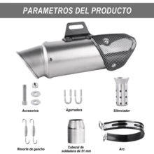 Modificación de la Sección de cola general de la tapa de cola de fibra de carbono con oreja colgante en la boca inclinada de titanio del tubo de escape de la motocicleta (calibre 51 mm) - A - Ver 6