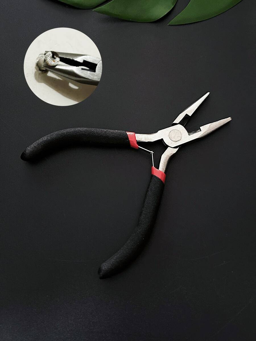 1pc Precision Jewelry Making Pliers - Mini Coil Crimping Tool, High Carbon Steel Handle, Handmade Without Power Source - Pliers - View 1