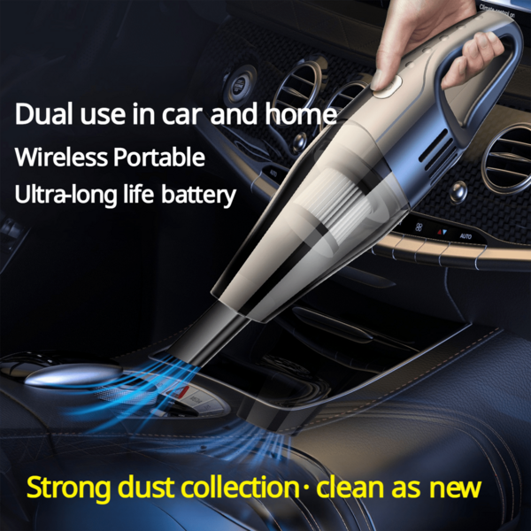 45W Portable Car Vacuum Cleaner, Suitable For Home, Office And Car, USB Rechargeable