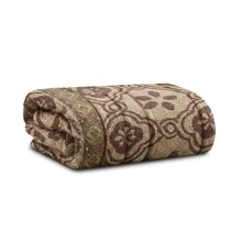 Large Soft Cotton Bath Towel With Luxury Print, 70*1.40 Cm - 圖案 1 - 黃色 - 查看 1