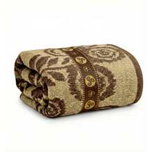 Large Soft Cotton Bath Towel With Luxury Print, 70*1.40 Cm - Pattern 5 – Yellow - View 1