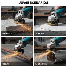 2片装 100mm/115mm/125mm 金刚石锯片，钎焊大理石花岗岩切割片，混凝土墙面开槽锋利耐用角磨机石材切割片 - A - 查看 4