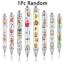 1/6/12 Pcs Cute Cartoon Animal Sloth Ballpoint Pens Retractable Push-Button Pens Black Ink Pens Animal Lover Gifts Back-To-School Season Gifts Office And School Supplies Pens For Teachers And Students - Sloth - View 9