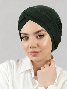 1pc Women's Breathable Soft Religious Headscarf - - Crossed Front Fit Hijab Suitable For Daily Wear, Travel & Religious Practices - Color - View 15