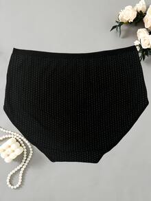 4条装加大码女士纯棉波点三角内裤，日常穿着 - 彩色 - 查看 6