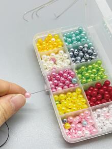 Set de 5 agujas de cuentas dobladas, con apertura en el medio para enhebrar, agujas para cuentas de semilla, agujas de cuentas giratorias, herramientas finas para enhebrar cuentas, suministros para hacer joyería - Aguja para abalorios curva y abierta - Ver 5