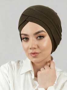 1pc Women's Breathable Soft Religious Headscarf - - Crossed Front Fit Hijab Suitable For Daily Wear, Travel & Religious Practices - Color - View 16
