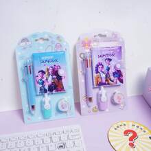 KPOP Witch Hunting Girl Group Stationery Set, Classroom Reward Learning Small Gift, Student Back To School Gift Box, Notebook, Eraser, Ballpoint Pen, Ruler, Bag Charm, Back To School Supplies - Rectangle - View 3