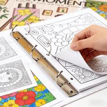 《女孩时光》涂色书1册：22*21厘米，返校必备，舒缓压力，激发想象力，家居绘画系列。带有可移除的横线，方便收藏。适合成人和青少年，包含可爱温馨的日常活动，帮助放松身心（温暖空间涂色）。涂色书不含马克笔。返校必备学习用品。 - 彩色 - 查看 12