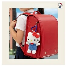 官方 Sanrio Hello Kitty 系列毛絨鑰匙圈/包包掛飾，超柔軟蓬鬆，美化您的包包，理想的包包配件禮物，適合粉絲玩樂、房間裝飾與展示，也是可愛的背包配件 - 彩色 - 查看 7