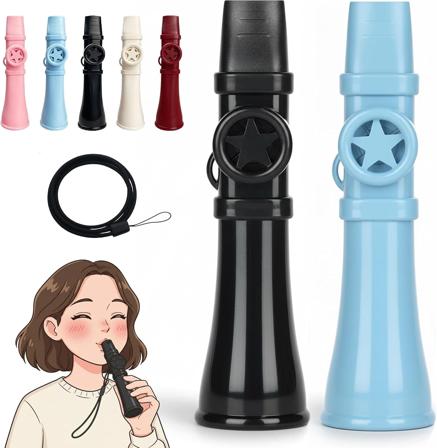 Wind & Woodwind Musical Instruments - Black + Blue - View 1