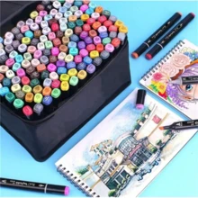 Bộ bút dạ màu gốc cồn 12/30/40/60/80/100/168 màu, bút vẽ Manga, dụng cụ mỹ thuật, bộ vẽ, bộ bút dạ, bút màu bán sỉ, bút màu nước hai đầu gốc dầu, dụng cụ mỹ thuật cho học sinh. - Bộ - Xem 7