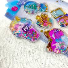 Moe Moe Fragrant Shaker Stickers: Cute Dessert & Ice Cream Design With Holographic Sequins, 3D Puffy Adhesive Stickers For Scrapbooking & Kids DIY Decoration - 3D Stickers 84 - View 11