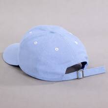 Unisex Cap With Motivational Phrase "Good Life, Breeze And Peace" Curved Brim Adjustable Hat Basic Vintage Style Classic Casual Everyday Premium Fabric For Outings, Sun, Heat, And Holidays - 淺藍色 - 查看 2
