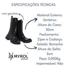 Myrol Outlet Women's Tractor Boot Long Shaft Blogger - Black - View 7