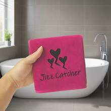 1pc Romantic Embroidered Letter Soft Fiber Funny Bathroom Towel Gift, Suitable For Boyfriend, Husband, Valentine's Day, Wedding Anniversary, Christmas, New Year Prank Towel Gift, 30*30cm - Rose Red - View 6