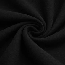 Women's Wide Leg Sweatpants, Plain Cotton, Casual, Lined, For Training, Streetwear - màu đen - Xem 3