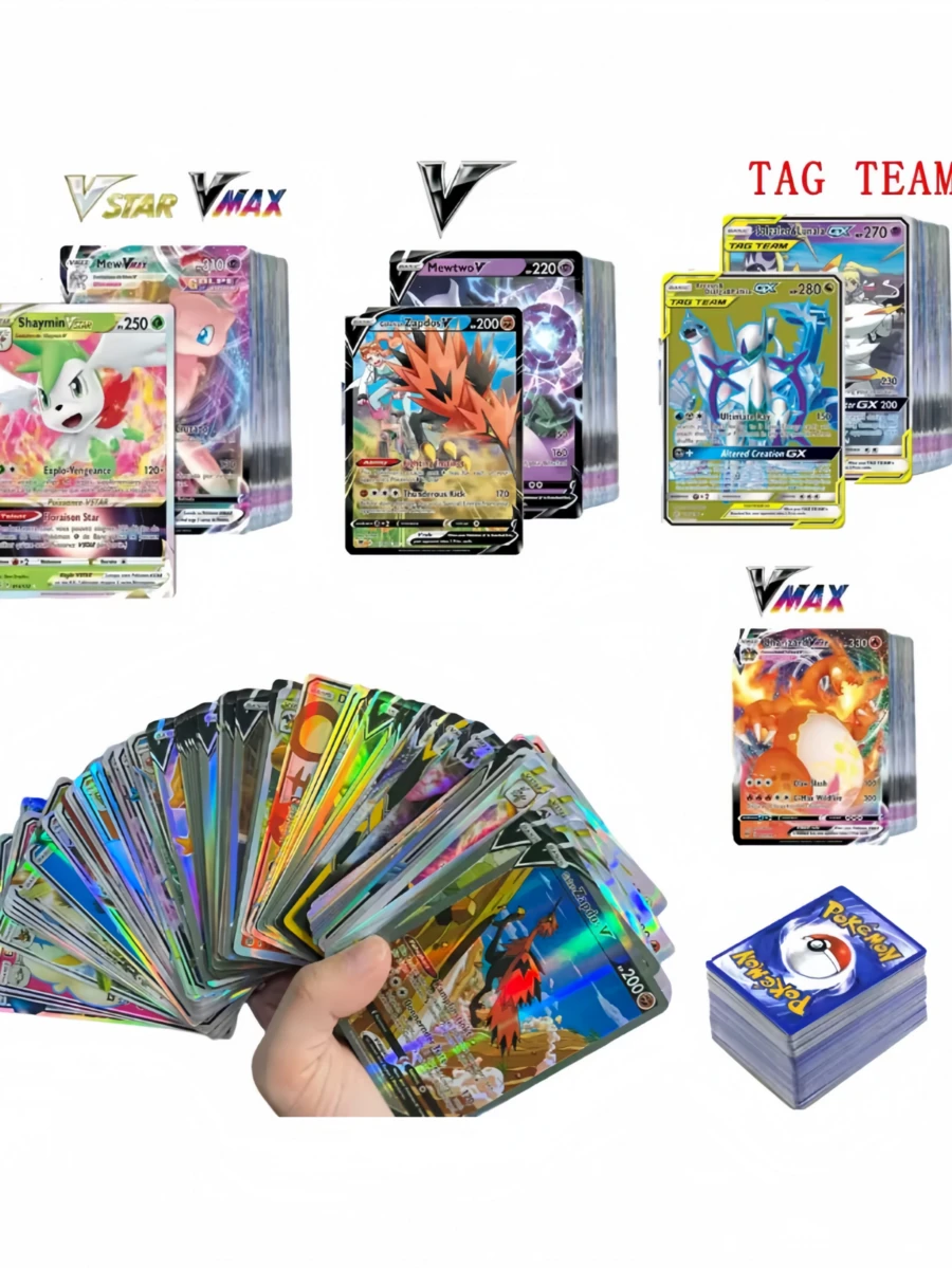 10/20pcs Pokemon Creative Fun Cards, Pocket Monsters Pokémon - Multicolor - View 1