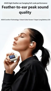 ASUS G09Pro Wireless Bluetooth Earphones, AI Simultaneous Translation, Display Screen, Multiple Music Modes, Smart Noise Cancellation - View 5