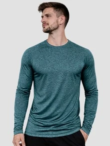 Men's Long Sleeve Dry Fit T-Shirt For Gym And Workout - 阿根廷組合 - 查看 1
