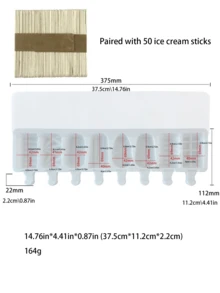 1pc 8-Cavity Fruit & Animal Shaped Ice Cream Mold, DIY Ice Cream Mold, Comes With Lid And 50pcs Wooden Sticks - Multicolor - View 10