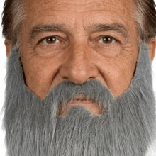 1 bộ râu giả, phụ kiện râu thật, thích hợp cho các bữa tiệc, lễ hội, phụ kiện trang phục người lớn. - râu - Xem 2