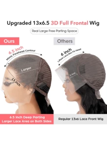 42 Inch Wig Human Hair 250 Density 13x6 Lace Front Wigs Human Hair Pre Plucked With Baby Hair 15A Glueless Straight Frontal Human Hair Wigs For Women - Natural Black - 查看 6