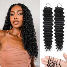 RALISA Luxury Burmese Curly Human Hair Crochet Human Hair Bundles Virgin Hair Extension 1pc High Grade Real Double Weft Hair Weave High Gloss Long Lifespan Hair Daily & Salon Quality Use Soft & Silky Premium Invisible Hair Extensions 22 Inch 120g Knotless Pre-Separated Crochet 3c4a Water Curly Hair Lightweight Reusable Virgin Hair Extensions For Women Natural Black Color Gifts Hair Accerssories Christmas Decrotions Burmese Curly Crochet Human Hair Knotless Pre-Separated Feather Human Crochet Hair Lightweight Reusable  Will Give You Shining Look For Daily Life, And Theme Parties And So On Pelucas De Cabello Glueless Human Hair Wig Wavehuman Hair Wig  Human Hair Weft Real Hair Extensions Clip In Hair Weft Keratin Bond Hair Weft Seamless Hair Weft Christmas  Glitter Hair Xmas Hair Accessories Crimson Red Human Hair Volumizing Hair Weft Christmas Human Hair Weft - Crimson Red Bouncy WaveLuxe Gifts For Moments That Matter. #PremiumGifts Your 2026 Beauty Glow-Up Awaits. - Móc len sâu - Xem 1