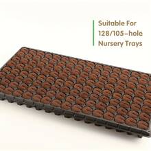 12pcs Suitable For 105/128 Hole Seedling Tray Substrate Blocks, Clone Transplant Plants & Flowers, Gardening Seedling, Hydroponics Supplies - A - View 2