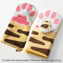 1pc Microwave Oven Glove, Cute Cat Paw Pattern, Oven Mitt, Heat Resistant Non-Slip, Baking Kitchen Supplies, Holiday Party Kitchen Utensils And Equipment, Household Kitchen Essential, Easy Storage And Organization - Multicolor - View 8