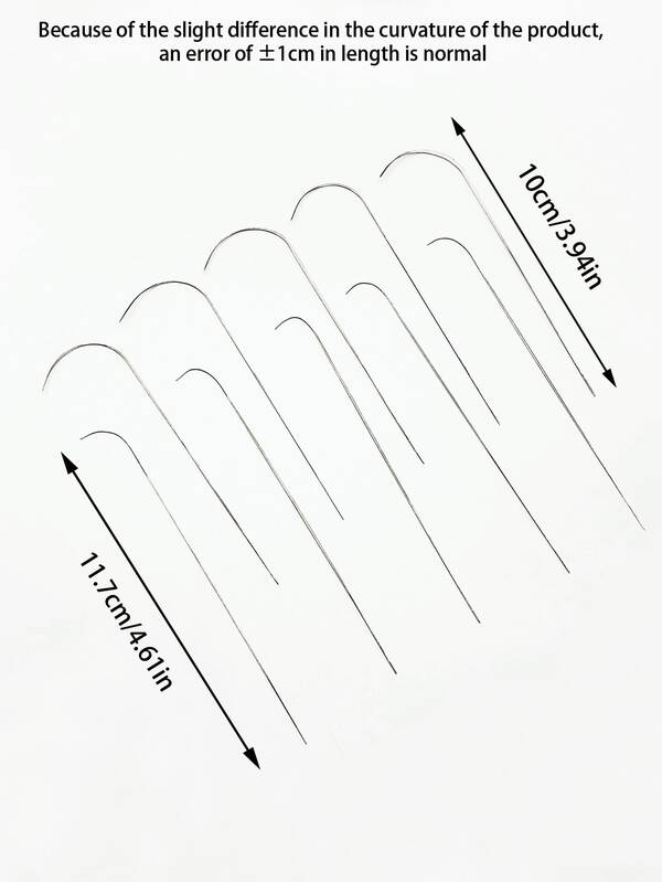 Set de 5 agujas de cuentas dobladas, con apertura en el medio para enhebrar, agujas para cuentas de semilla, agujas de cuentas giratorias, herramientas finas para enhebrar cuentas, suministros para hacer joyería