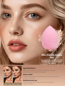 4个化妆海绵，适用于膏状和粉状遮瑕膏，散粉化妆刷，化妆品，便宜，房间装饰，梳妆台，旅行，卧室，化妆配件，粉扑，美妆蛋，粉扑，化妆海绵，便宜，圣诞礼物，化妆品，化妆工具，便宜货，礼物，女士礼物，圣诞礼物 - 彩色 - 查看 4