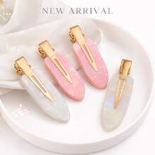 4pcs Seamless Women Hair Clips - Elegant Pink & White Mermaid Style Self-Adhesive Bangs Clips, Suitable For Makeup, Styling, Face Washing, Salon And Daily Use - Multicolor - View 5