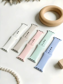 5条/套 硅胶运动表带，兼容苹果手表 - 透气舒适，精准适配 Series 10/9/8/7/6/SE/SE2/Ultra 2，尺寸 38mm/40mm/41mm/42mm/44mm/45mm/46mm/49mm，节日送礼佳品 - 38/40/41/42mm(Series 10) - 查看 20