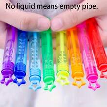 6/12/24/48支装随机迷你试管泡泡水便携式泡泡棒不易碎泡泡玩具（空管，不含泡泡液） - 彩色 - 查看 8