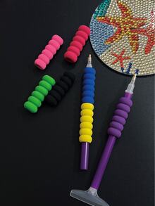 7件套钻石画海绵笔套/海绵握笔套/护指防滑防茧笔套，适用于钻石画点画，缓解疲劳 - 套裝 - 查看 3