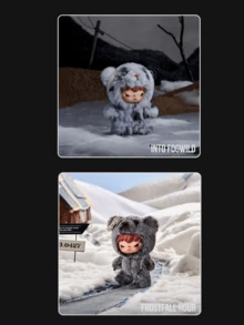 Pop Mart POPMART HIRONO Road Journal 系列毛绒钥匙扣盲盒 - 6 款常规版 + 1 款隐藏版，以一位孤独的旅行者和他忠诚的熊伙伴为主题，描绘了一段从都市尘埃到冰雪覆盖的梦幻之旅，展现了 HIRONO 的独特风格。采用柔软的毛绒材质，富有表现力和情感，是 HIRONO 粉丝、极简主义美学爱好者、盲盒收藏家和送礼者的理想之选。无论是生日、节日还是收藏，都是完美之选。 - 彩色 - 查看 8