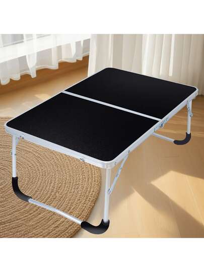 1pc Foldable Outdoor Dining Table, Portable Small Desk, Laptop Desk For Bed, Minimalist Small Table For Bedroom, Car & Outdoor, Foldable And Easy To Carry And Store
