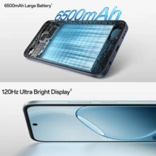 OPPO A6x 智能手机全球版，配备 6500mAh 大容量电池、120Hz 超亮显示屏、48 个月质保，搭载骁龙® 685 4G 移动平台。 - 紫色 - 查看 2