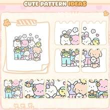 1pc HOPPY CORNER Cute & Cozy Coloring Book: 40 Pages Adorable Easter Bunny & Bear Illustrations, 190g Thick Paper, Perfect For Spring & Easter Relaxation & Mother's Day Gift - Happy Corner - View 10
