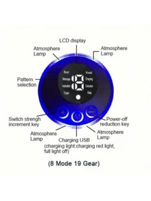 AXH. 臀部训练器、臀部按摩器、肌肉刺激器、EMS疗法、腹肌训练器 - 黑色 - 查看 8