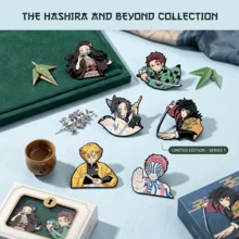 1/6pcs Exquisite And Stylish Cartoon-Style Brooch, Featuring Characters From The Anime Demon Slayer: Tanjiro Kamado, Nezuko Kamado, Zenitsu Agatsuma, Shinobu Kocho, And Akaza. A And Fashionable Bag Accessory. - Multicolor - View 5