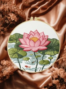 20x20cm/7.9x7.9in Embroidery Kit, Green Plant Pattern, Handmade DIY Embroidery Set For Adult Beginners, Includes Embroidery Cloth, Instructions, Embroidery Hoop And Threads, Great Gift For Friends And Family, Handcraft Decor For Home And Office - 20X20cm - View 14